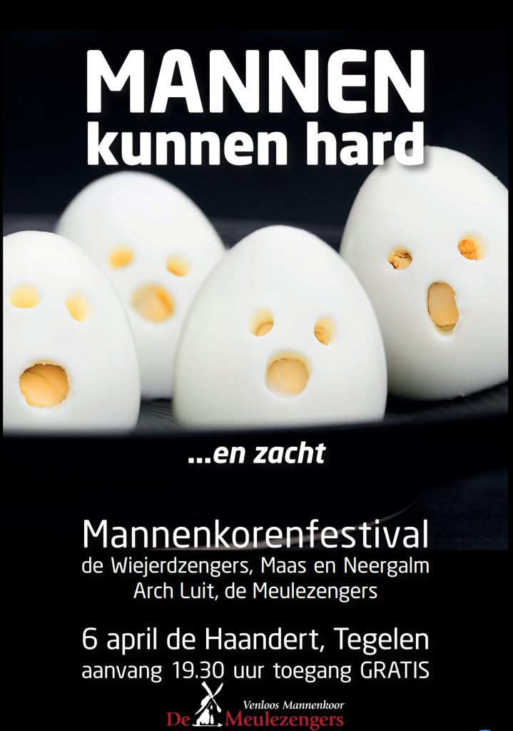 De poster voor het Mannenkorenfestival in Tegelen in 2019.